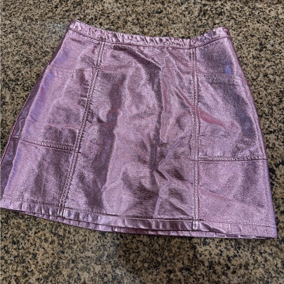 Art Class Rose Shimmering Pink Metallic Skirt Size 16/18 (girls) - Picture 1 of 7